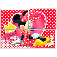 Imagem de PAINEL 4 LÂMINA MINNIE RED 1,26X88CM - 01 UNIDADE